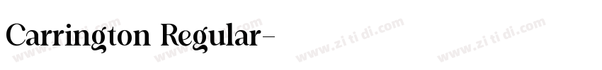 Carrington Regular字体转换